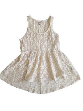 Y2K Mudd white lace flowy top size medium vintage 2000s BOHO